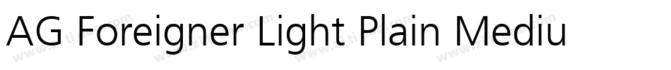 AG Foreigner Light Plain Medium字体转换